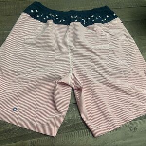 Birddogs Navy and Red Striped Shorts